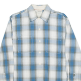 TIMBERLAND Mens Shirt Blue 90s Check Long Sleeve S