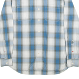 TIMBERLAND Mens Shirt Blue 90s Check Long Sleeve S