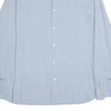 TIMBERLAND Mens Plain Shirt Blue Long Sleeve L