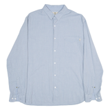 TIMBERLAND Mens Plain Shirt Blue Long Sleeve L