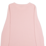 COS Womens Jumper Pink Crew Neck Waffle Knit UK 6