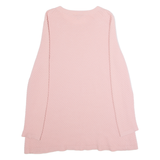 COS Womens Jumper Pink Crew Neck Waffle Knit UK 6