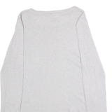 WHITE STUFF Womens Patterned Jumper Grey Tight Knit Wool UK 8