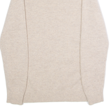 SELECTED HOMME Mens Jumper Beige Crew Neck Tight Knit Wool S