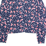 JOULES Womens Patterned Cardigan Blue Floral Tight Knit UK 14