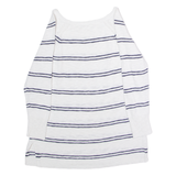 GAP Womens Patterned Jumper White Striped Crew Neck Tight Knit M