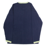 PIERRE CARDIN Mens Jumper Blue V-Neck 90s Chunky Knit M