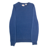 LEVI'S Mens Jumper Blue Crew Neck Tight Knit S