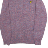 LYLE & SCOTT Mens Jumper Red Crew Neck Tight Knit Wool S