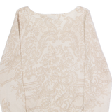 MONSOON Womens Patterned Cardigan Cream Floral Tight Knit UK 12