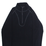 TRESPASS Mens Fleece Black Colourblock 1/4 Zip XS