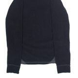 TRESPASS Mens Fleece Black Colourblock 1/4 Zip XS