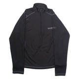 REGATTA Womens Fleece Black 1/4 Zip UK 16