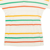 HIS Womens Polo Shirt Beige Striped M