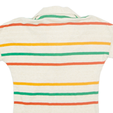HIS Womens Polo Shirt Beige Striped M