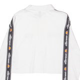 ELLESSE Womens Polo Shirt White Long Sleeve UK 6