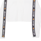 ELLESSE Womens Polo Shirt White Long Sleeve UK 6