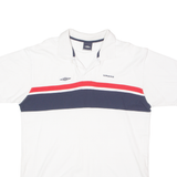 UMBRO Mens Polo Shirt White Striped XL