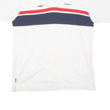 UMBRO Mens Polo Shirt White Striped XL