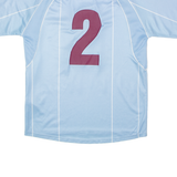 ERIMA #2 Amateur Mens Football Shirt Jersey Blue Collared L