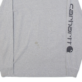CARHARTT Mens T-Shirt Grey Long Sleeve S