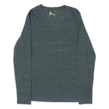 CARHARTT Womens T-Shirt Green Long Sleeve V-Neck UK 10