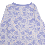 WHITE STUFF Night Owl Floral Womens Sweatshirt Blue Crew Neck S