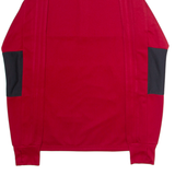 ADIDAS Mens Sweatshirt Red 1/4 Zip S