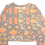 HYPE Cropped Womens Sweatshirt Orange Crew Neck UK 12