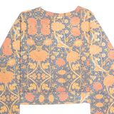 HYPE Cropped Womens Sweatshirt Orange Crew Neck UK 12