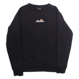 ELLESSE Womens Sweatshirt Black Crew Neck UK 10