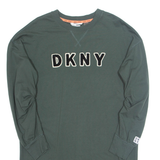 DKNY Womens Jumper Dress Grey Long Sleeve Knee Length S