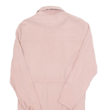 ZARA Womens Shirt Dress Pink Viscose Long Sleeve Knee Length S