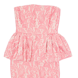 ZARA Womens Mini Dress Pink Floral Sleeveless Short XS