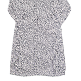 LEVI'S Womens Shift Dress White Crazy Pattern Long Sleeve Knee Length XS