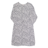 LEVI'S Womens Shift Dress White Crazy Pattern Long Sleeve Knee Length XS