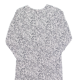 LEVI'S Womens Shift Dress White Crazy Pattern Long Sleeve Knee Length XS
