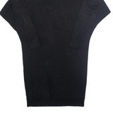 LAUREN RALPH LAUREN Womens Jumper Dress Black Long Sleeve Knee Length S