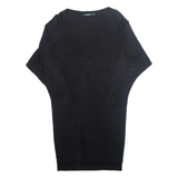 LAUREN RALPH LAUREN Womens Jumper Dress Black Long Sleeve Knee Length S