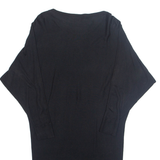 LAUREN RALPH LAUREN Womens Jumper Dress Black Long Sleeve Knee Length S