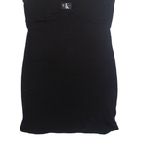 CALVIN KLEIN Womens Tank Dress Black Sleeveless Short XL