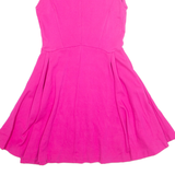 ZARA Womens Skater Dress Pink Sleeveless Short M