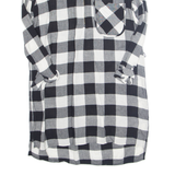 ZARA Womens Shirt Dress Black Check Long Sleeve Knee Length S