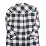 ZARA Womens Shirt Dress Black Check Long Sleeve Knee Length S