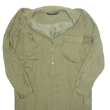 ZARA Womens Shirt Dress Green Long Sleeve Knee Length L