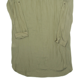 ZARA Womens Shirt Dress Green Long Sleeve Knee Length L