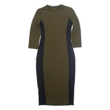 ZARA Womens Bodycon Dress Green Midi S