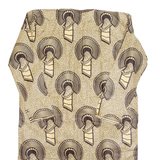 Handmade Womens Kaftan Dress Beige Crazy Pattern Long Sleeve Midi L