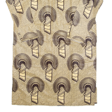 Handmade Womens Kaftan Dress Beige Crazy Pattern Long Sleeve Midi L