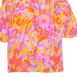 Festival Womens Shift Dress Pink Floral Knee Length S